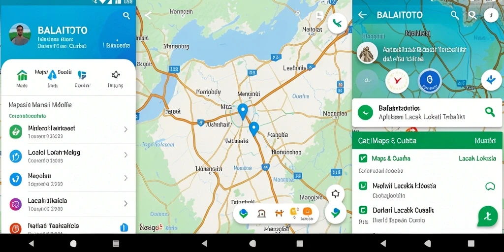 Tampilan antarmuka utama BALAITOTO dengan fitur Lacak Lokasi yang intuitif.
