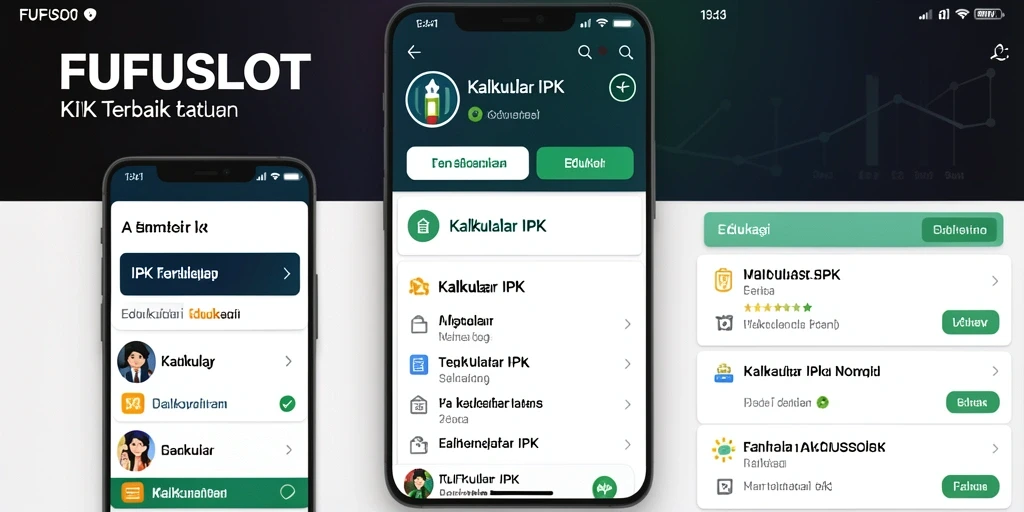 Tampilan antarmuka FUFUSLOT dengan fitur Kalkulator IPK.
