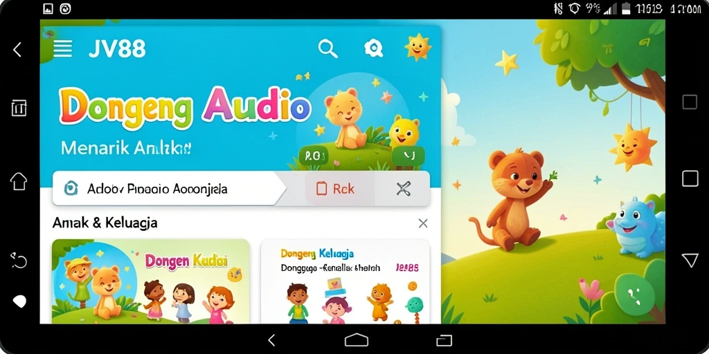 Tampilan antarmuka aplikasi JV88 yang menarik dan user-friendly.