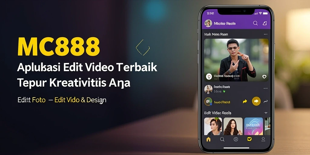 Tampilan antarmuka aplikasi MC888 saat mengedit video Reels.