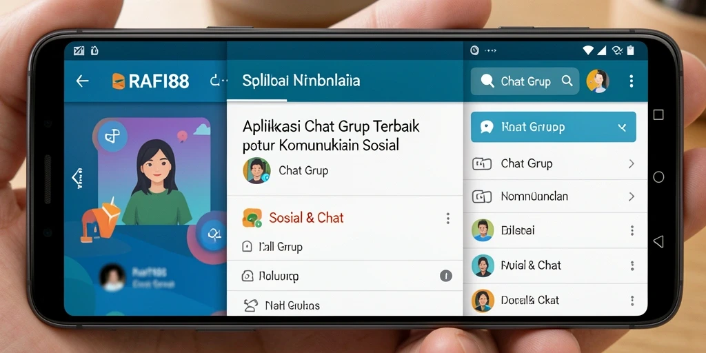 Tampilan antarmuka utama aplikasi Chat Grup RAFI88 yang menarik dan mudah digunakan.