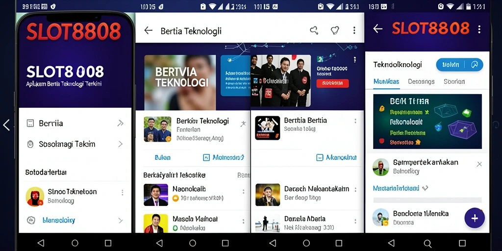 Antarmuka modern dan mudah digunakan dari aplikasi SLOT8808.
