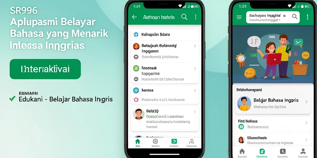 Tampilan antarmuka SR996 dengan fitur belajar bahasa Inggris yang interaktif.