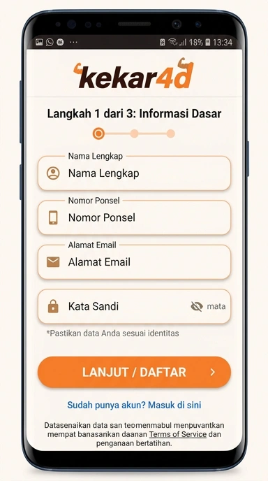 Panduan Registrasi Akun baru kekar4d untuk Pengguna Android